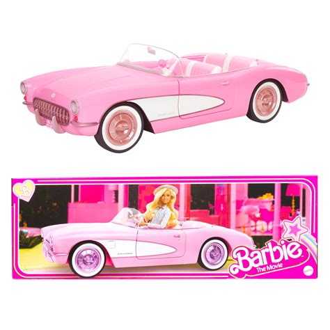 barbie corvette|Barbie The Movie Collectible Car, Pink Corvette Convertible .